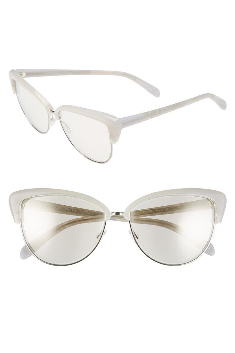'Alisha' 60mm Sunglasses, Main, color, SOFT PEARL