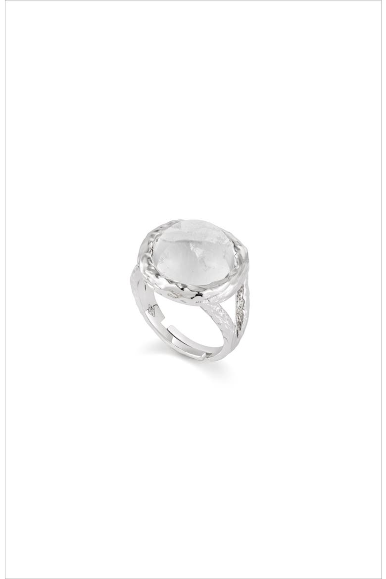 Aeolian Whispers Ring, Main, color, Silver & Crystal Clear
