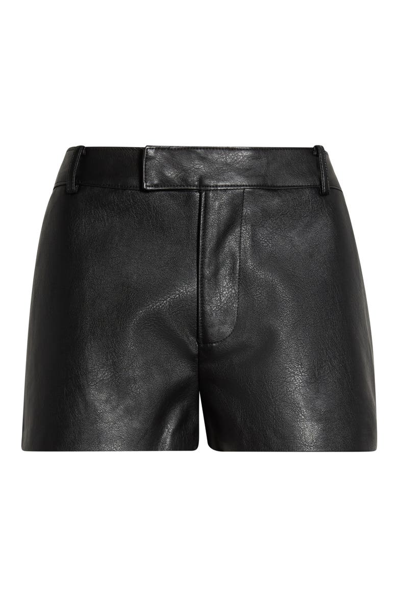 Angelina Faux Leather Shorts, Alternate, color, BLACK