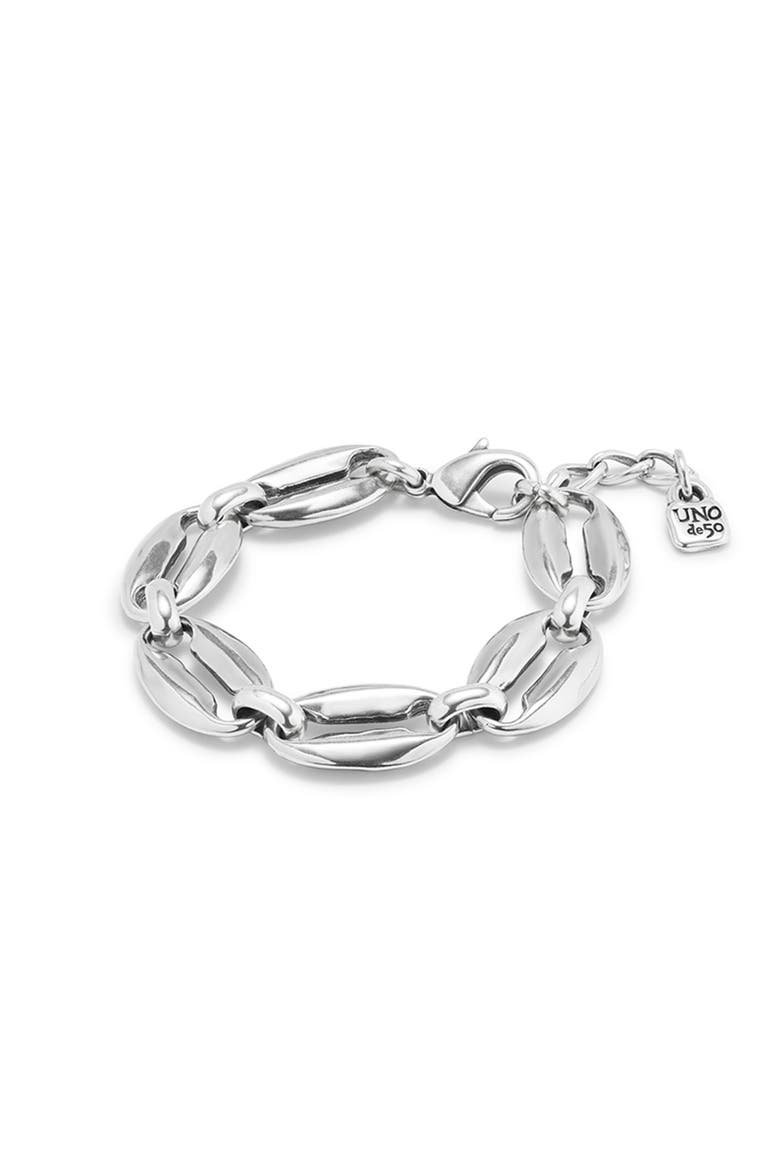Small Oval Link Chain Bracelet, Alternate, color, Silver