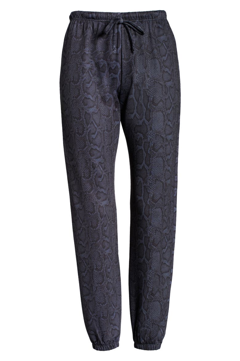 Fleece Tie Dye Joggers, Alternate, color, NAVY SERPENT