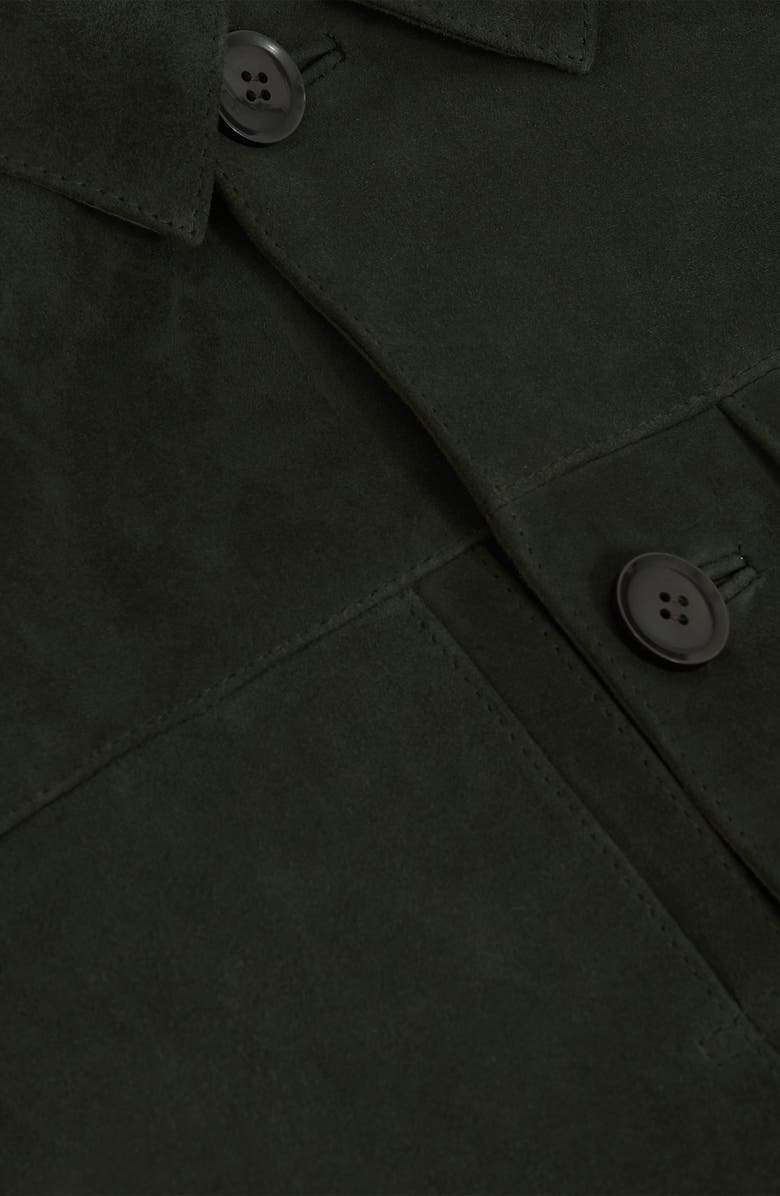 Reiss Devonshire Suede Worker Jacket, Alternate, color, Dark Green