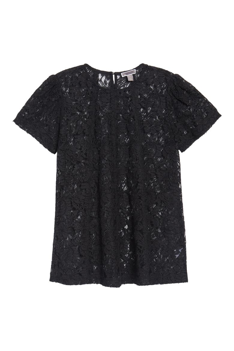 Lace Top, Alternate, color, BLACK
