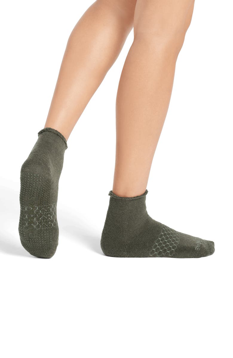 Bombas Roll Top Gripper Quarter Socks, Alternate, color,