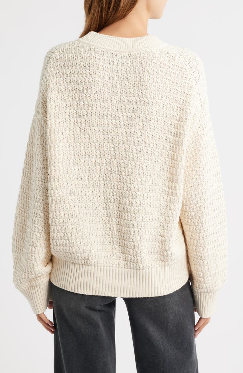 Reformation Collie Organic Cotton Crewneck Sweater, Alternate, color, Gossamer