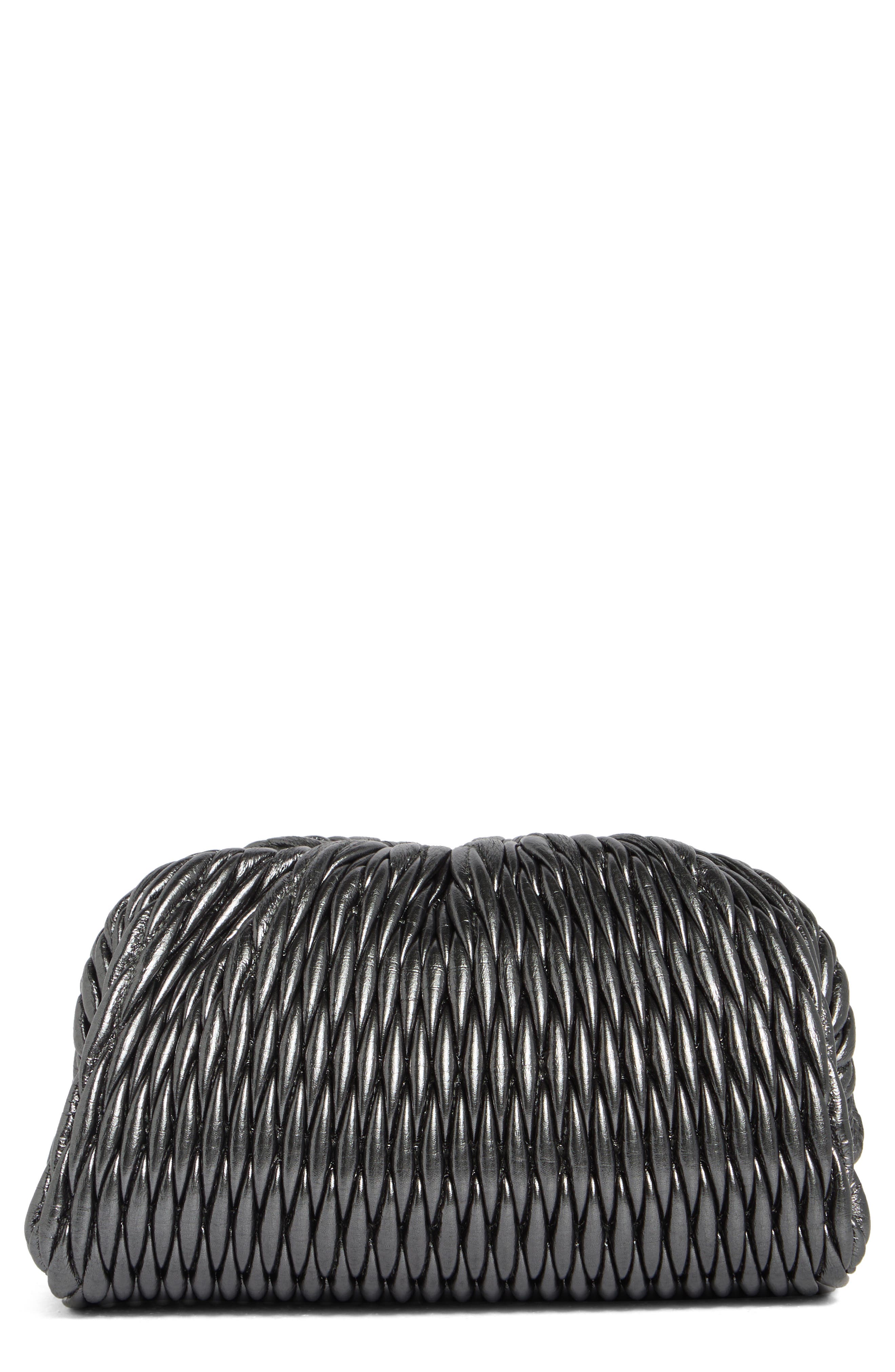 Enzo Metallic Faux Leather Clutch