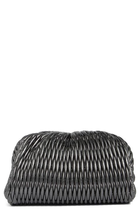 Enzo Metallic Faux Leather Clutch