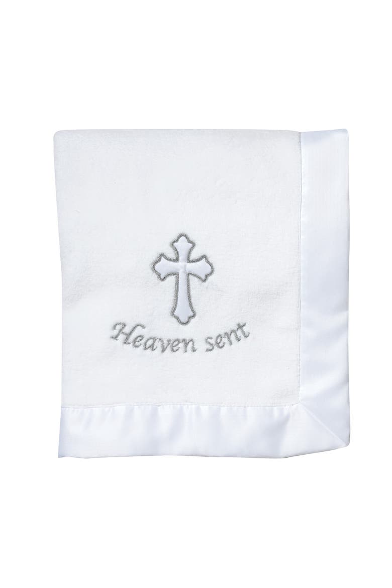 Heaven Sent Baptism/Christening Soft Fleece Baby Blanket, Alternate, color, White