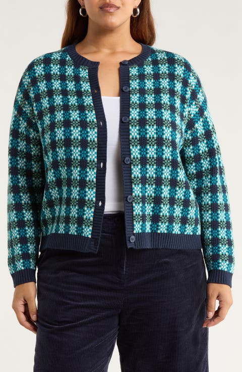 Kensa Organic Cotton Jacquard Cardigan (Plus)