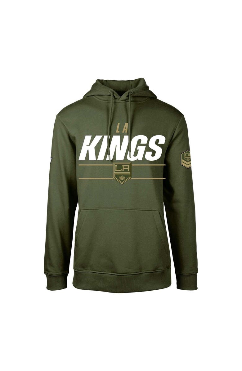 LEVELWEAR Men's Levelwear Olive Los Angeles Kings Delta Podium Fleece Pullover Hoodie, Main, color, Olive