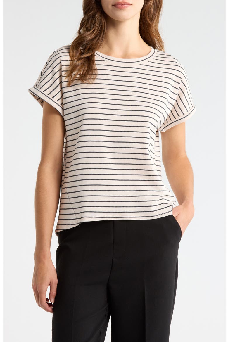 Stripe High Low Tee, Main, color, BIRCH