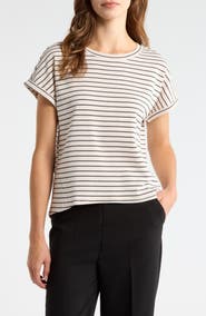 Vince Camuto Stripe High Low Tee