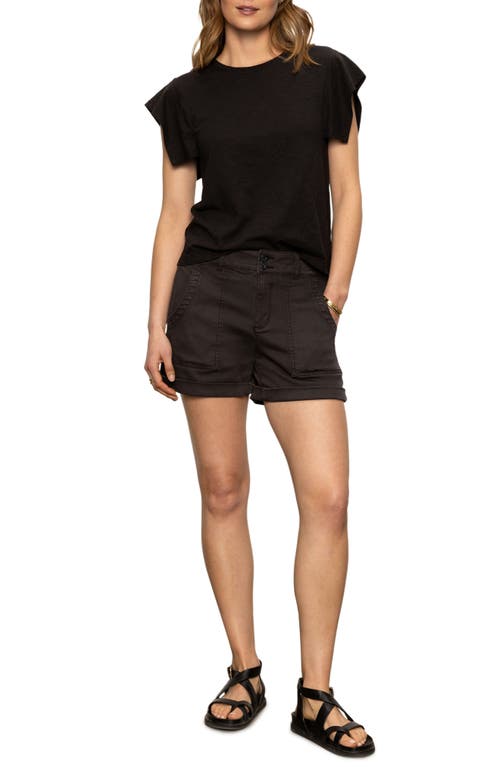 Sanctuary Renegade Cuffed Shorts In Obsidian