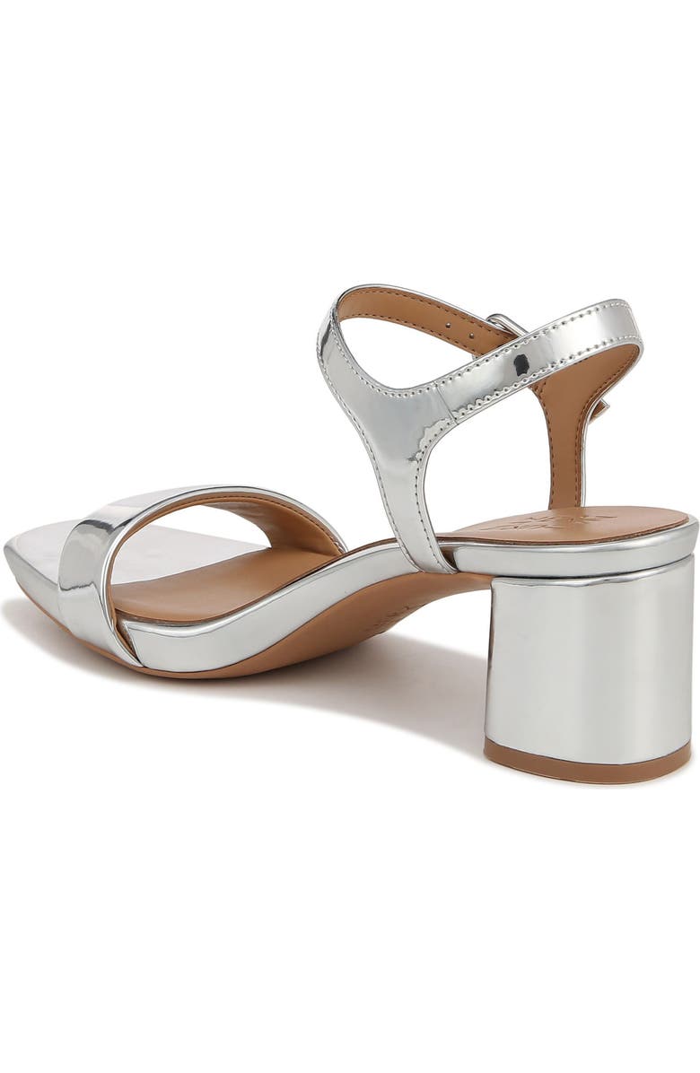 Naturalizer Izzy Ankle Strap Sandal, Alternate, color, Silver Faux Leather