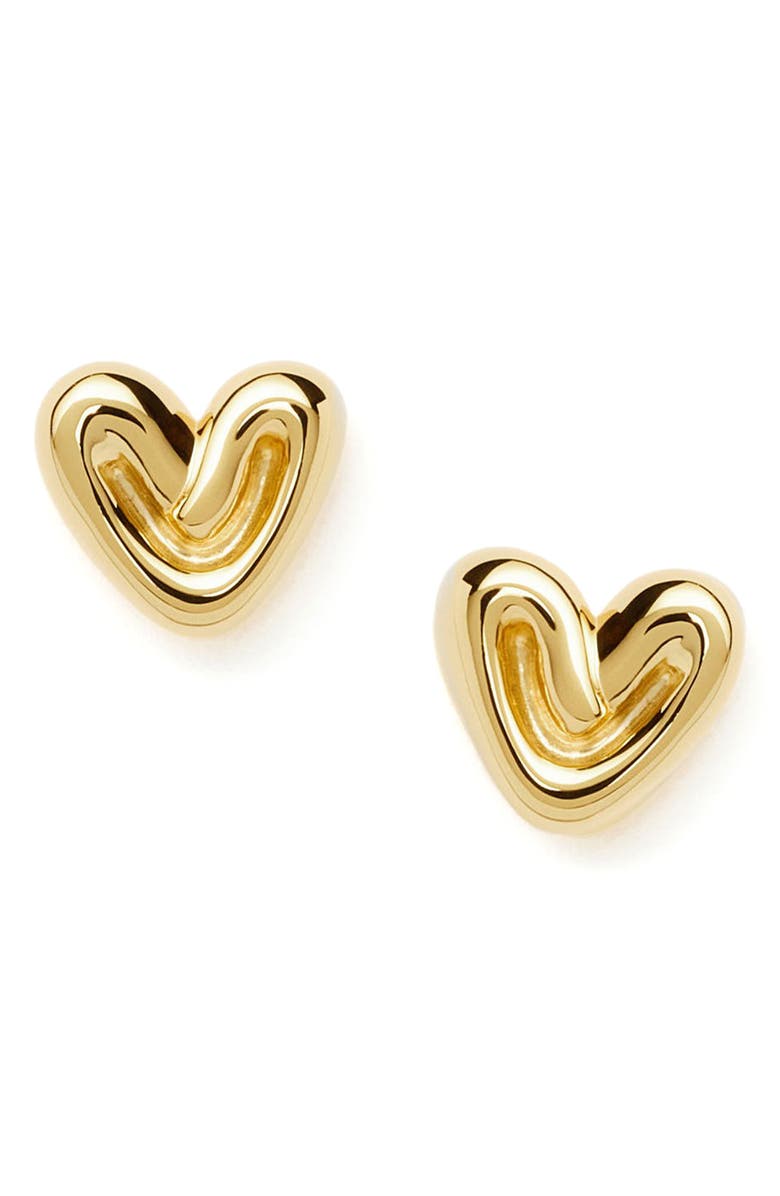 Missoma Mini Puffy Heart Stud Earrings, Main, color, 