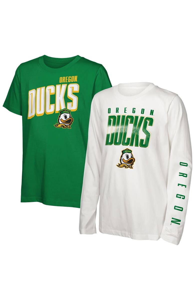 Outerstuff Youth Outerstuff Oregon Ducks In The Mix T-Shirt Combo Set, Main, color, Green