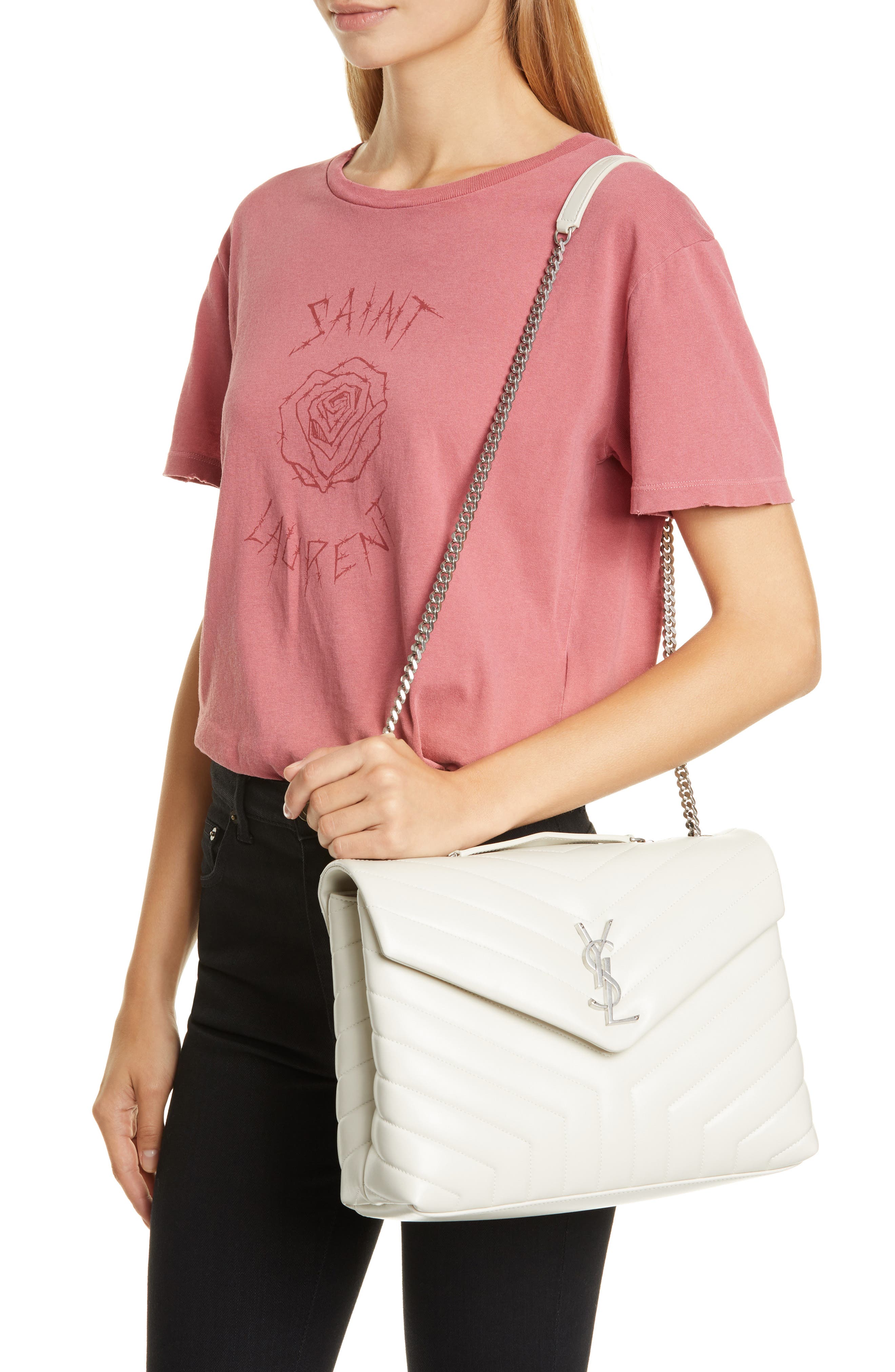 Женские сумки Saint Laurent Medium Loulou Matelassé Leather Shoulder Bag — фото 2