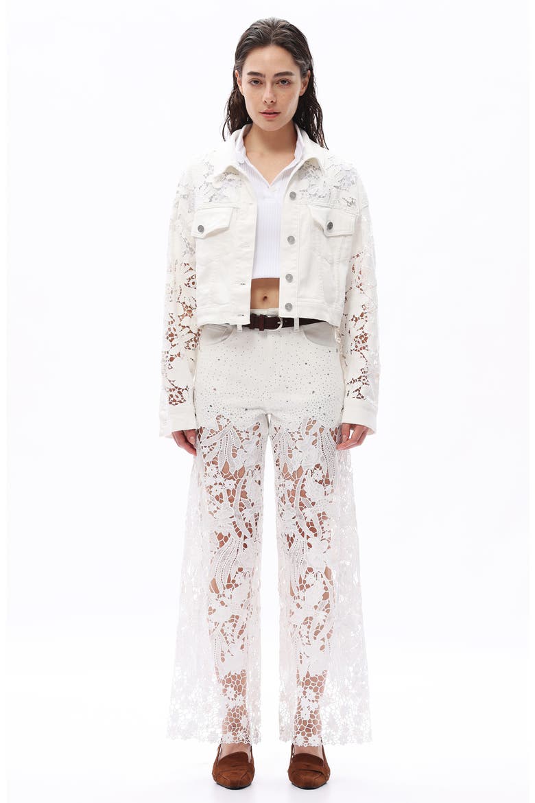 Lace Detail Crop Jacket, Alternate, color, ALBA