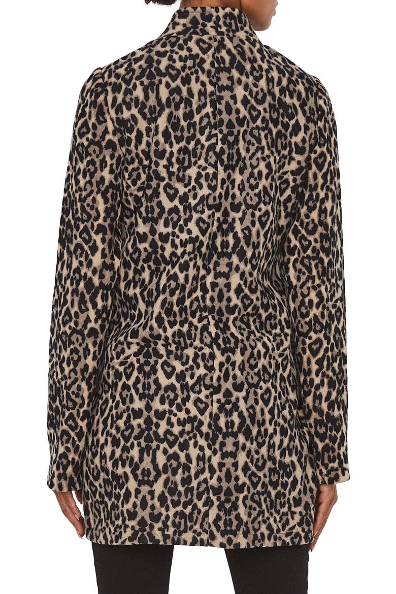 Katrine Brushed Animal Print Coat, Alternate, color, SEPIA TINT AOP