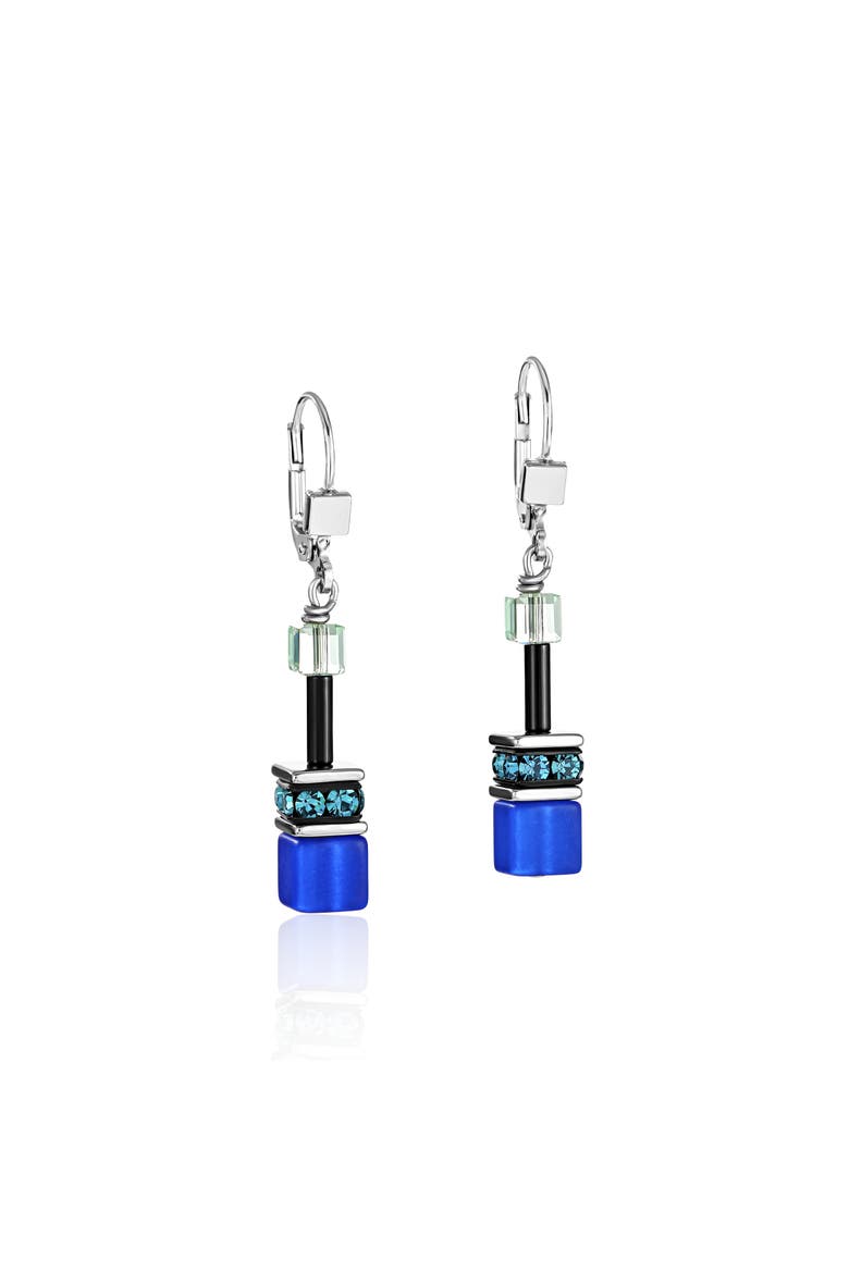 Geocube® Earrings, Alternate, color, Blue-Green