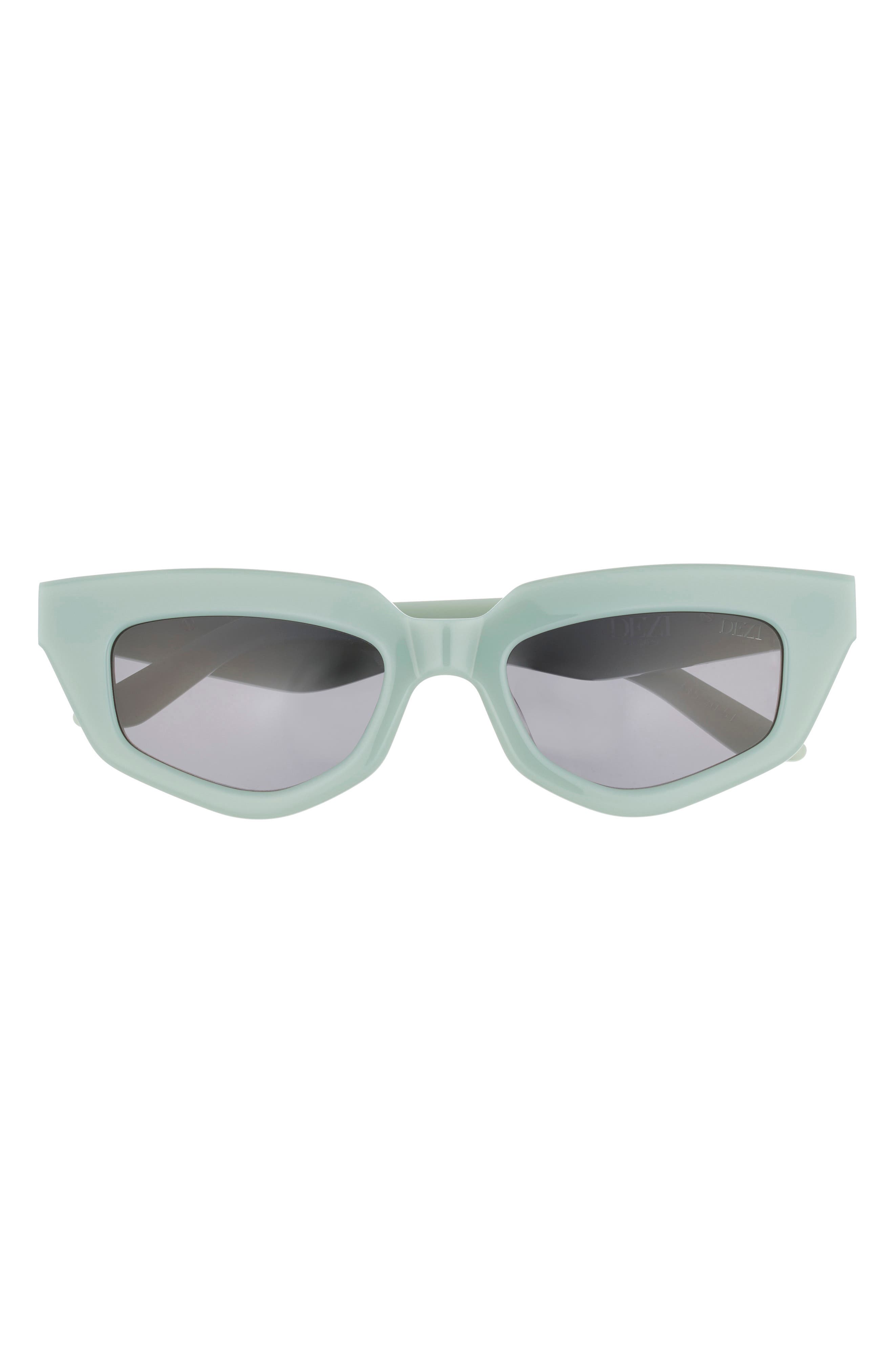 Dezi On Read 49mm Cat Eye Sunglasses In Jade / Dark Smoke