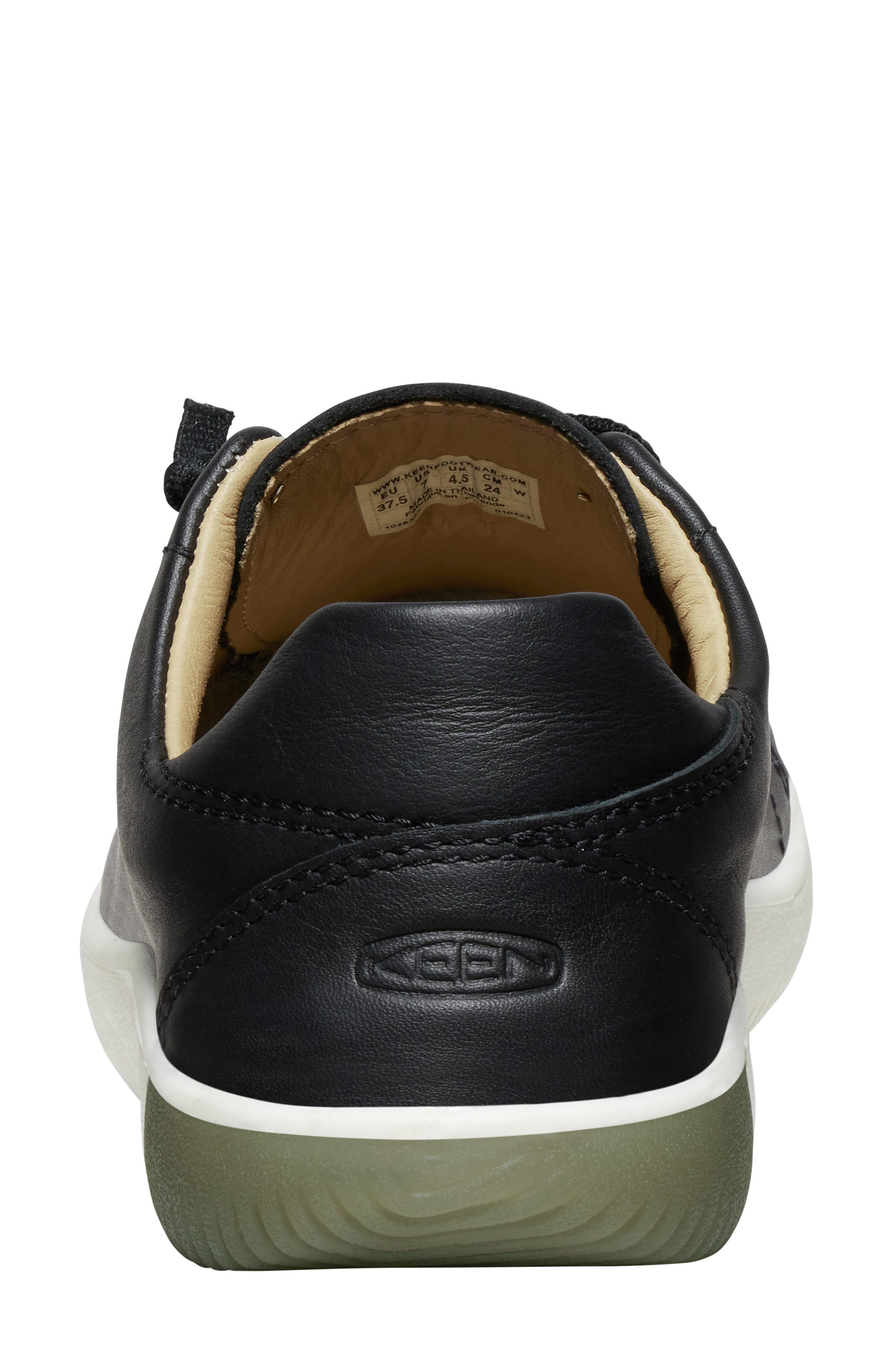 KEEN KNX Leather Sneaker, Alternate, color, Black/ Star White