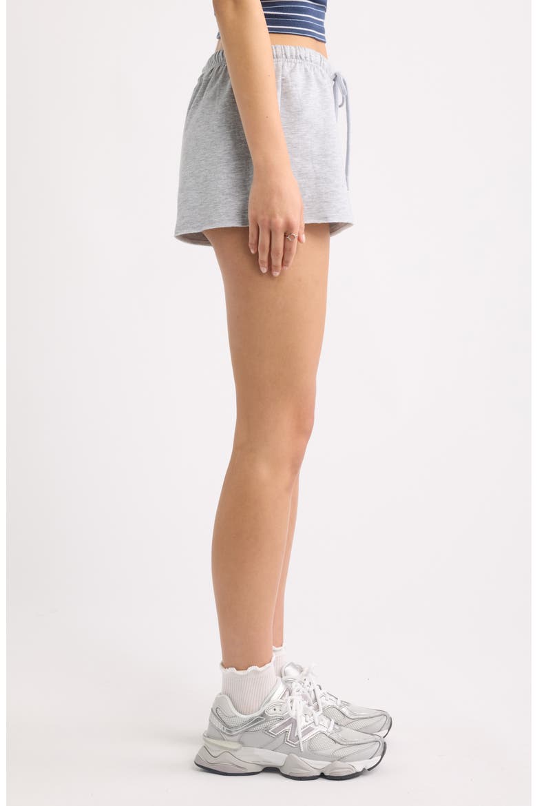 Narrow Drawstring Sweat Shorts, Alternate, color, GREY SOFT HEATHER