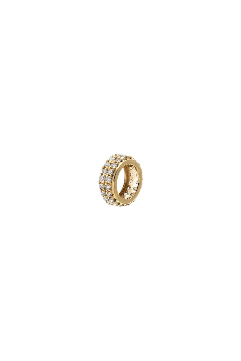 Diamond Double Row Rondelle Charm 14K, Main, color, 14K Gold