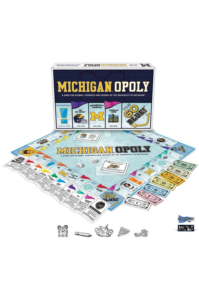 Michigan Opoly U of Michigan Board Game, Alternate, color, Multicolored