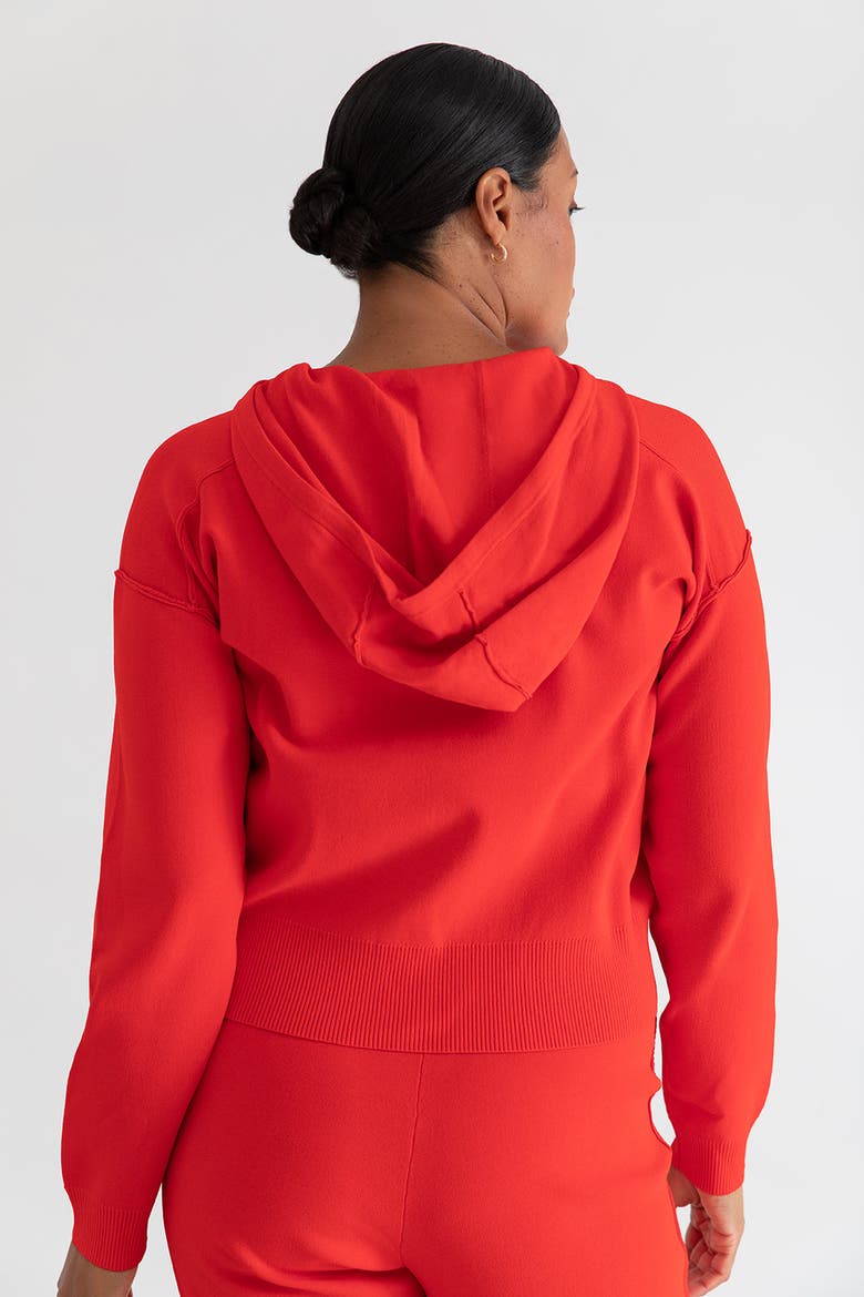 The Sweater Hoodie, Alternate, color, CHERRY