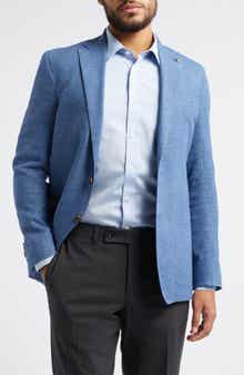Jack Victor Hampton Textured Cotton & Linen Blend Sport Coat