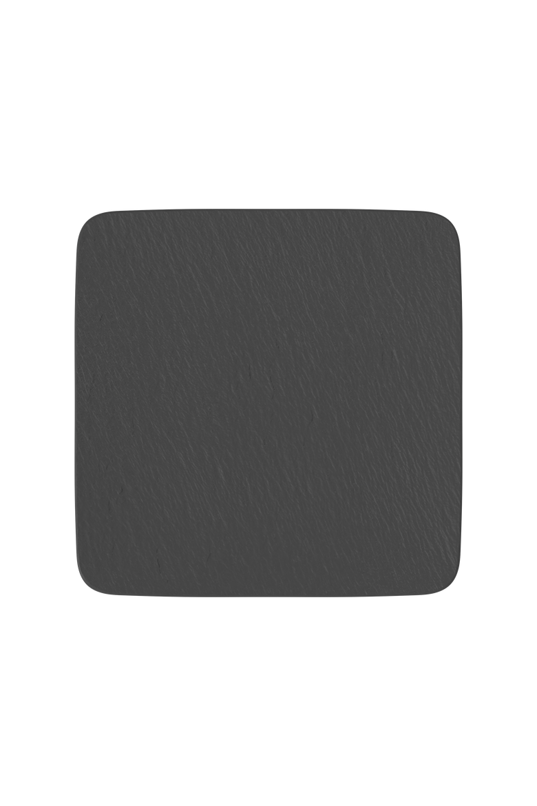 Manufacture Rock Square Serving/Gourmet Plate, Main, color, black