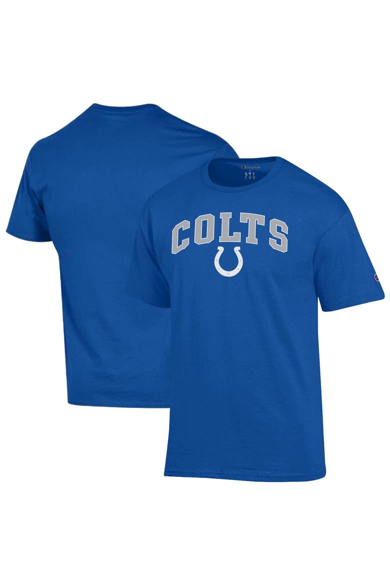 Men's Champion Royal Indianapolis Colts Arch Over Logo T-Shirt, Main, color, Royal