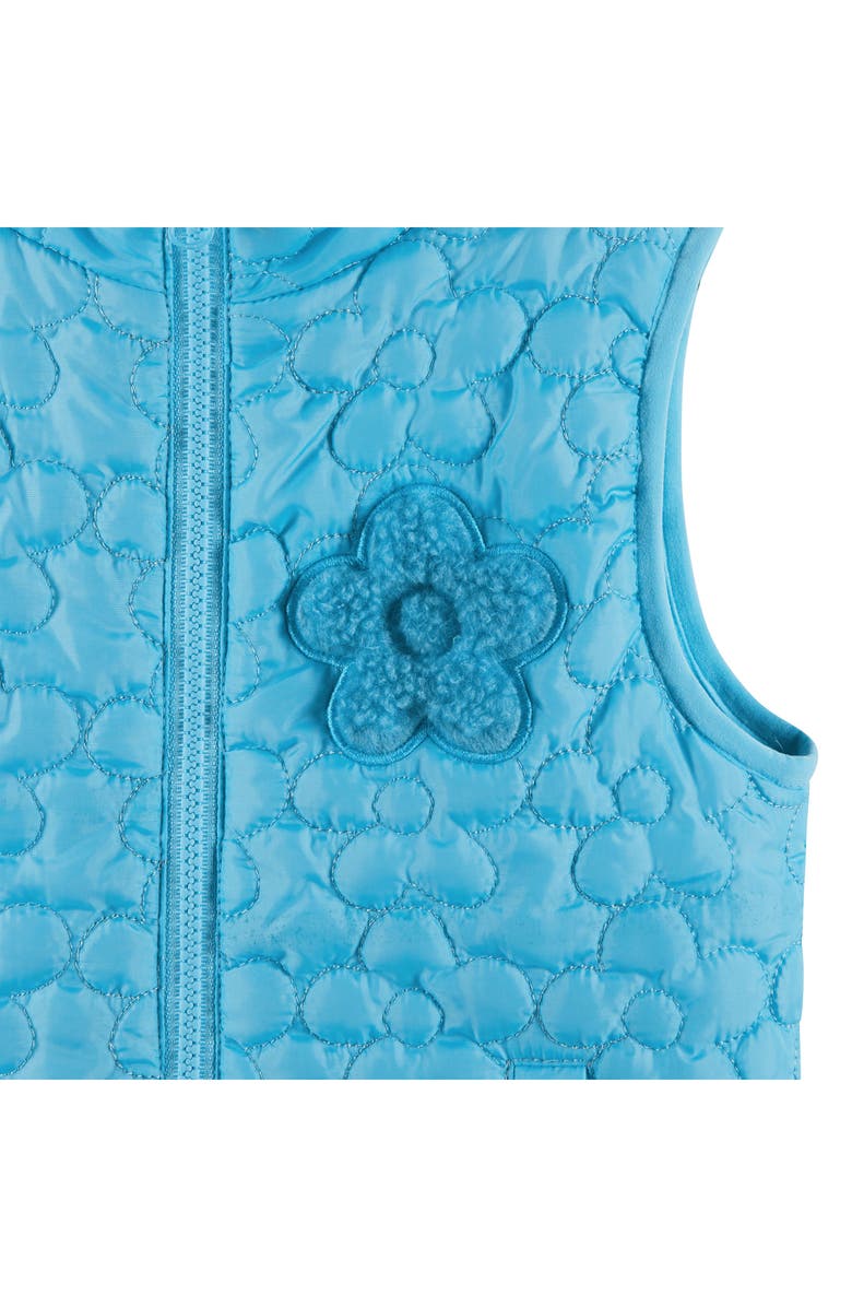 Andy & Evan Kids' Quilted Vest, Alternate, color, Aqua Floral
