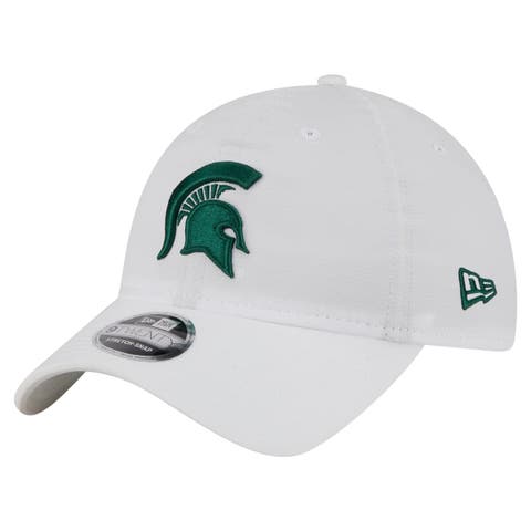 Men's New Era White Michigan State Spartans Active Ripstop 9TWENTY Adjustable Hat