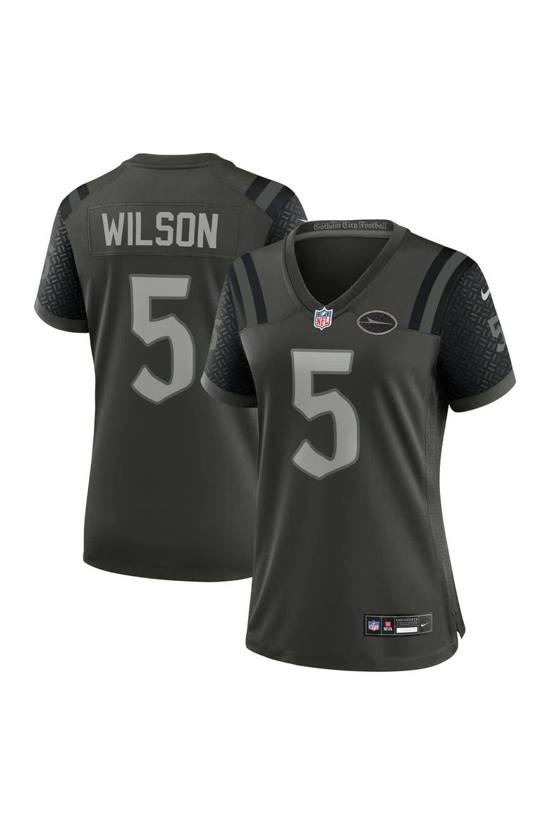 Women's Nike Garrett Wilson Gotham Green New York Jets 2025 Rivalries Collection Game Jersey, Main, color, Green