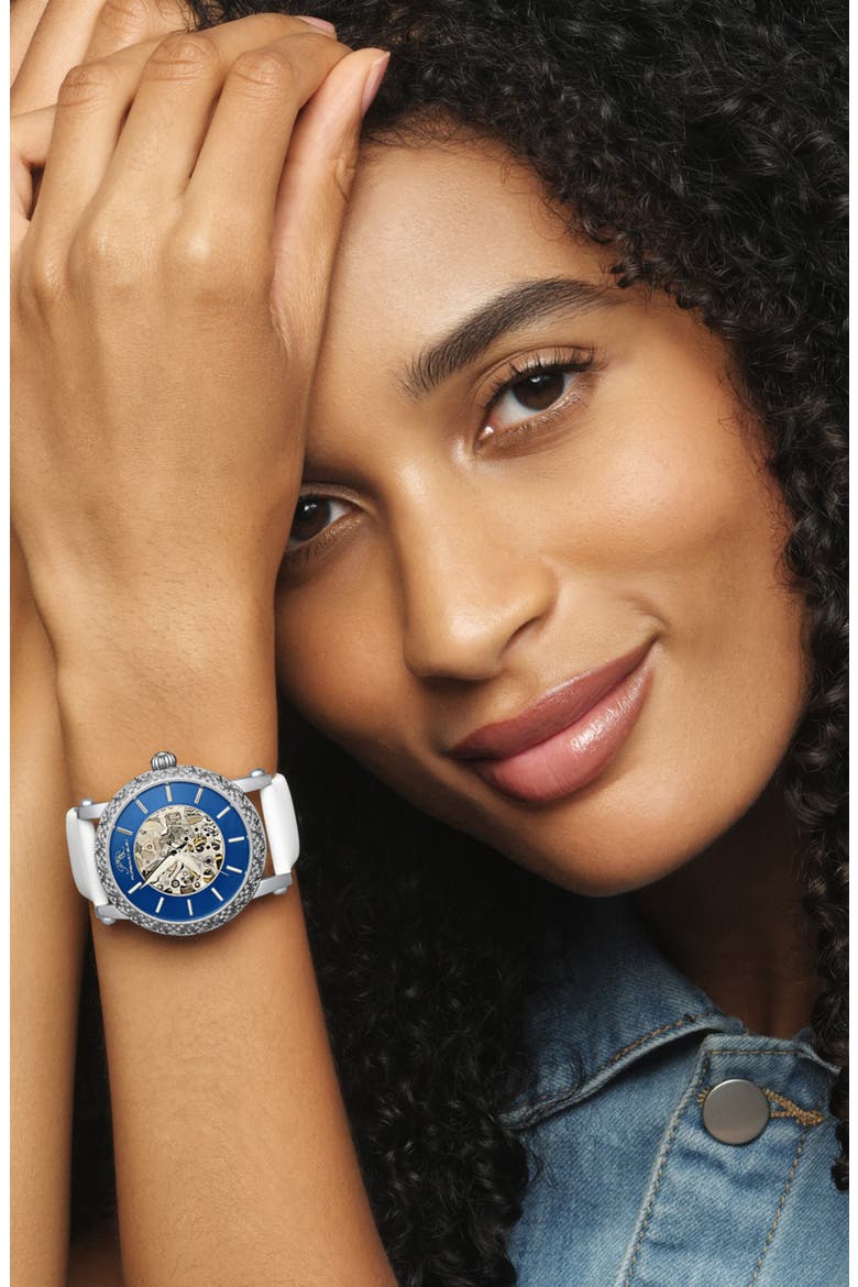 Women's Liza Watch, 38mm, Alternate, color, WHITE-BLUE