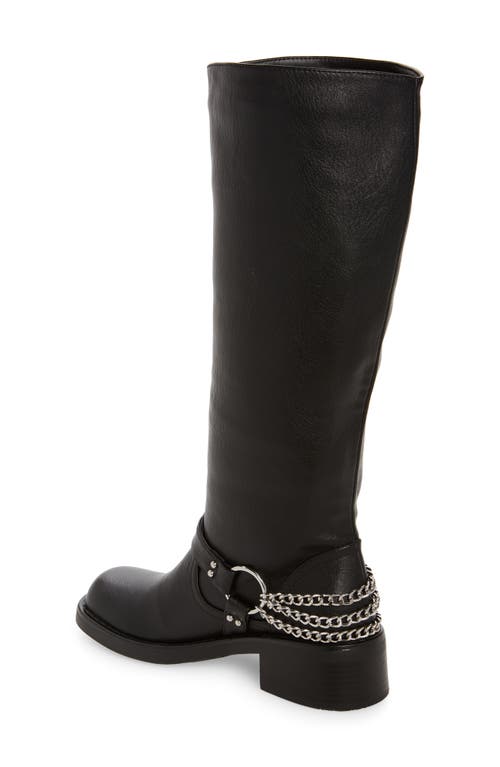 Azalea Wang Gardner Chain Detail Engineer Boot In Black