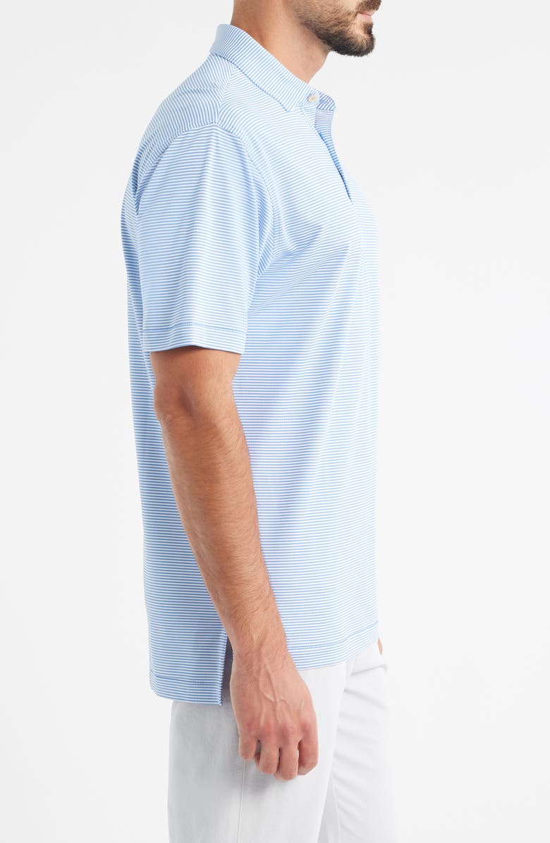 Peter Millar Candor Stripe Mesh Performance Polo, Alternate, color, Evening Tide