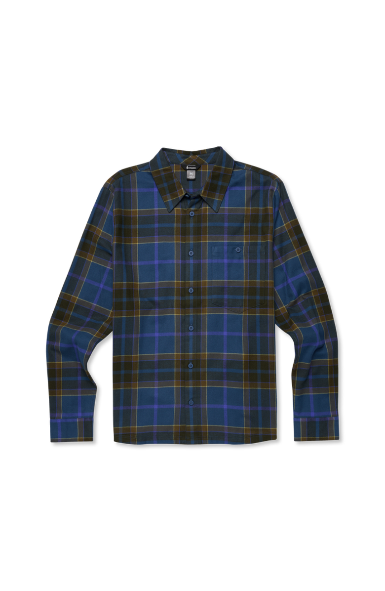 Cotopaxi Quedo Flannel Shirt - Men's, Alternate, color, Deep Sea Plaid
