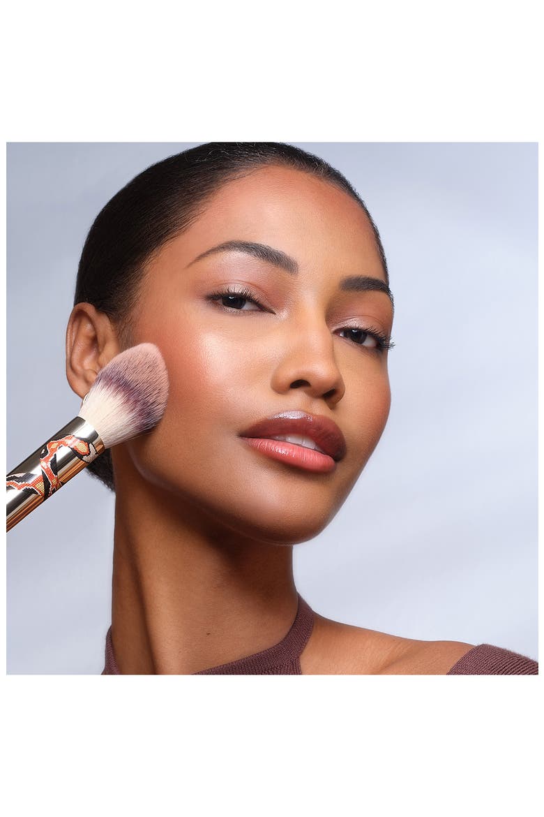 Veil Snake Print Travel Size Powder Brush, Alternate, color, NO COLOR