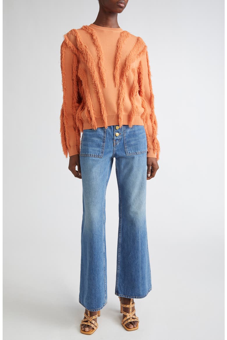 Aubree Fringed Sweater, Alternate, color, TULIP