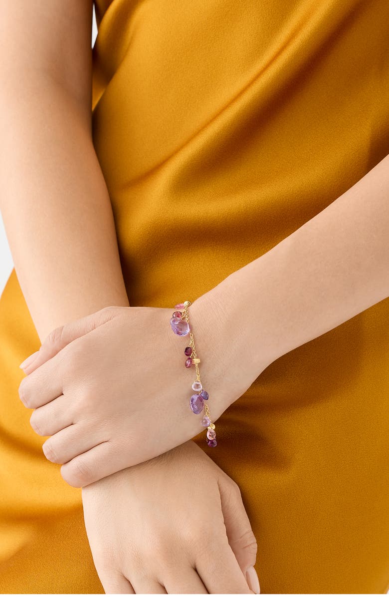 Marco Bicego Paradise 18K Gold Semiprecious Stone Charm Bracelet, Alternate, color, 18K Gold