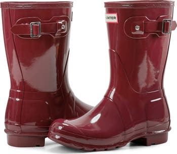 Hunter Original Tour Short Gloss Packable Rain Boot (Women