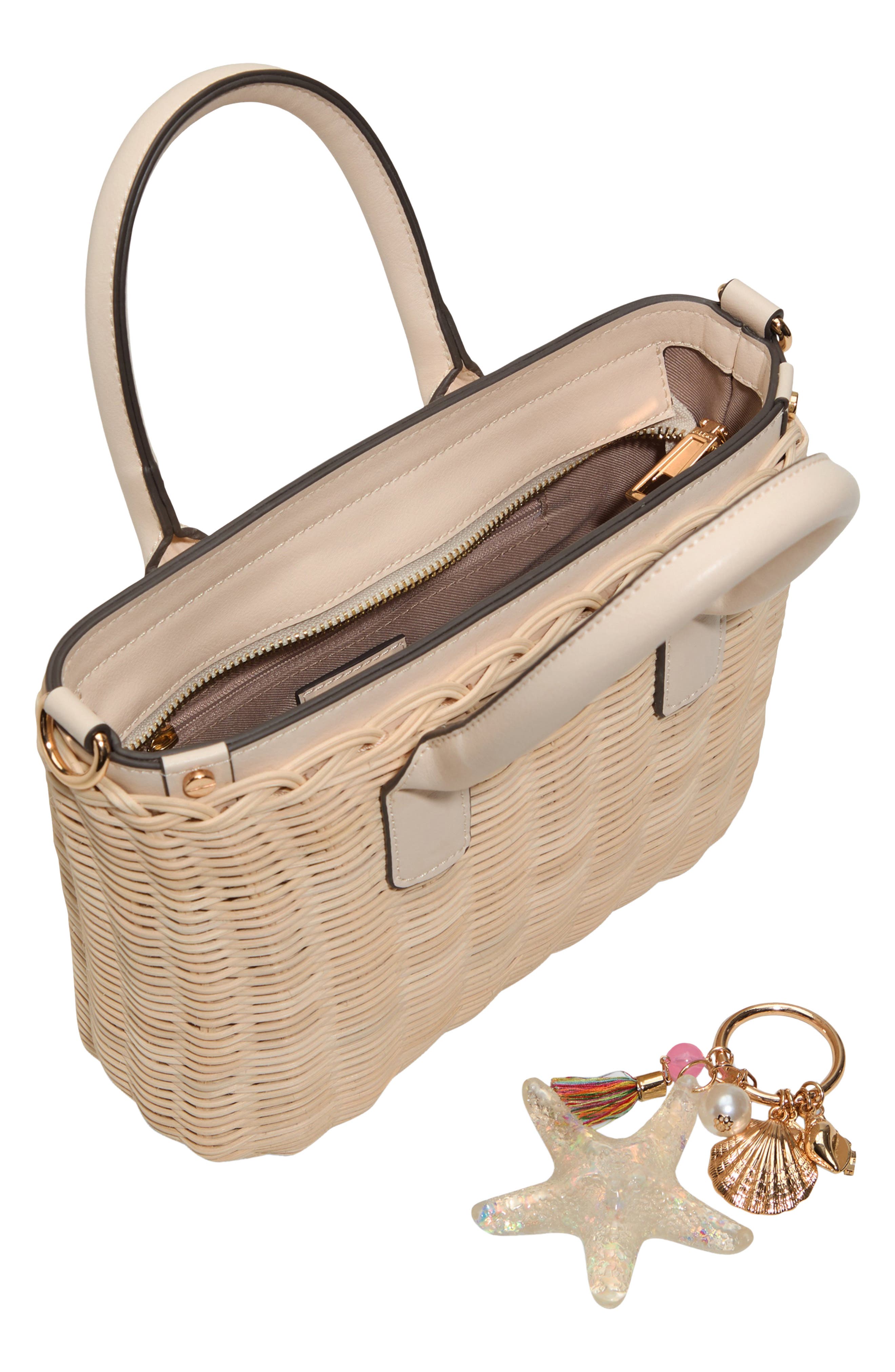 ALDO Seasparkle Rattan Handbag, Alternate, color, 