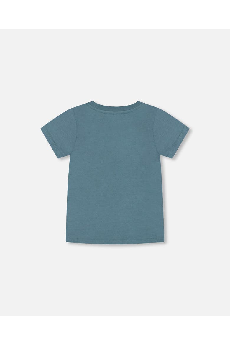 Little Boy's T-Shirt Pine Green Dinosaur Print, Alternate, color, Pine Green