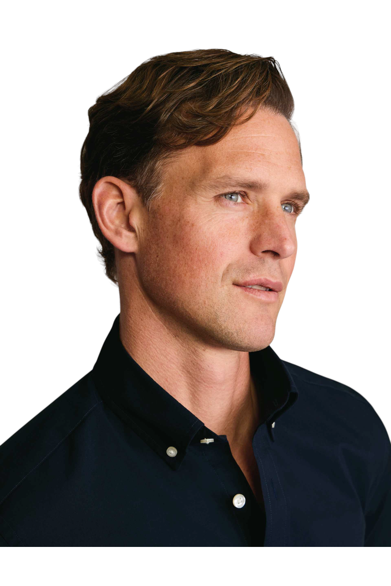 Plain Stretch Washed Poplin Shirt, Alternate, color, Dark Blue