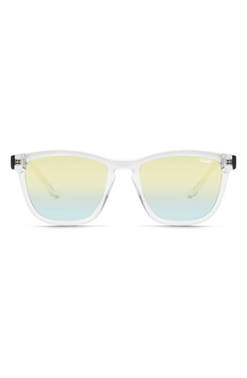 Quay Hardwire 55mm Gradient Square Sunglasses In Green