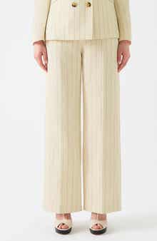 LK Bennett Pinstripe Pinstripe Linen Blend Pants
