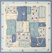 COACH Tabby Cherry Square Silk Scarf